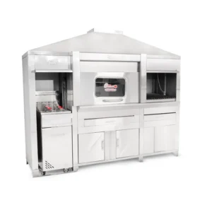 HORNO TRADICIONAL PARA POLLOS A LA BRASA MODELO 3 EN 1 - INTERIOR Y EXTERIOR DE ACERO INOXIDABLE