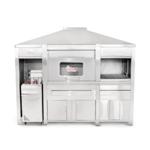 HORNO TRADICIONAL PARA POLLOS A LA BRASA MODELO 3 EN 1 - INTERIOR Y EXTERIOR DE ACERO INOXIDABLE